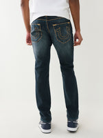 True Religion Men Blue Rocco Super T Slim Fit Faded Jeans