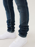 True Religion Men Blue Rocco Super T Slim Fit Faded Jeans