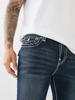 True Religion Men Blue Rocco Super T Slim Fit Faded Jeans