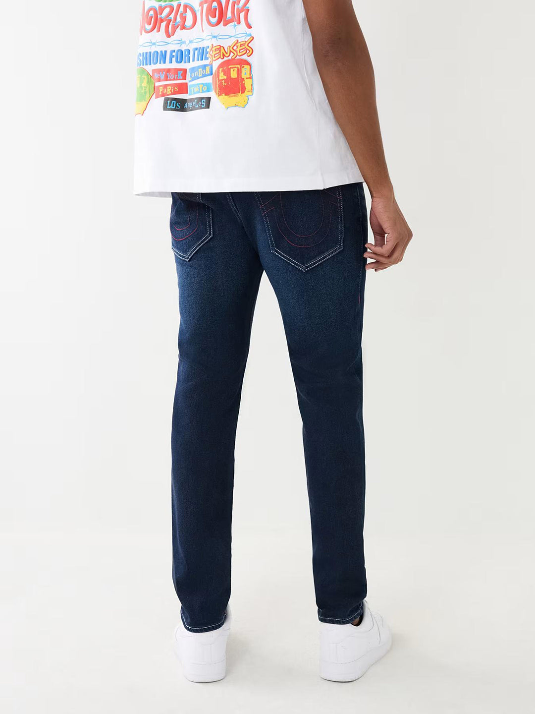 True Religion SN Rocco Skinny Fit Blue Mid-Rise Solid Jeans