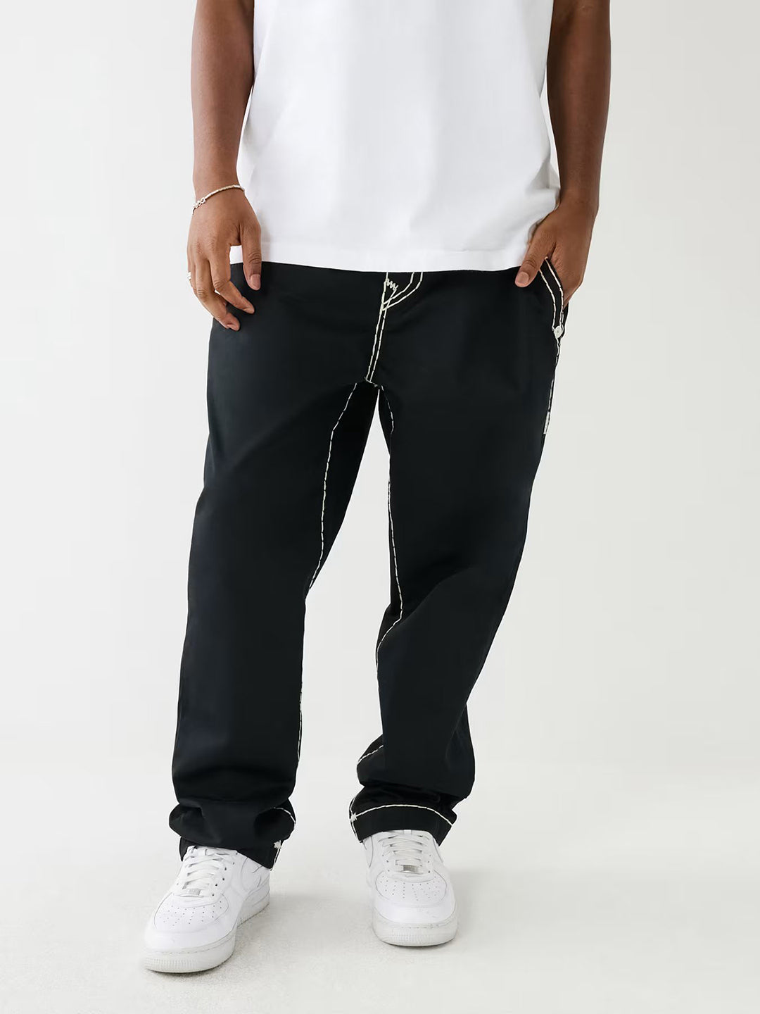 True Religion Men SUPER T Bobby Oversized Fit Mid Rise Jeans