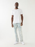 True Religion Super T Ricky Straight Fit Blue Mid-Rise Solid Jeans