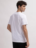 True Religion Men White Printed Round Neck Short Sleeves Tshirt
