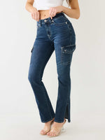 True Religion Women Blue Solid Slim Fit Mid-Rise Jeans