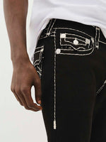 True Religion Men Super T Ricky Straight Fit Mid Rise Jeans