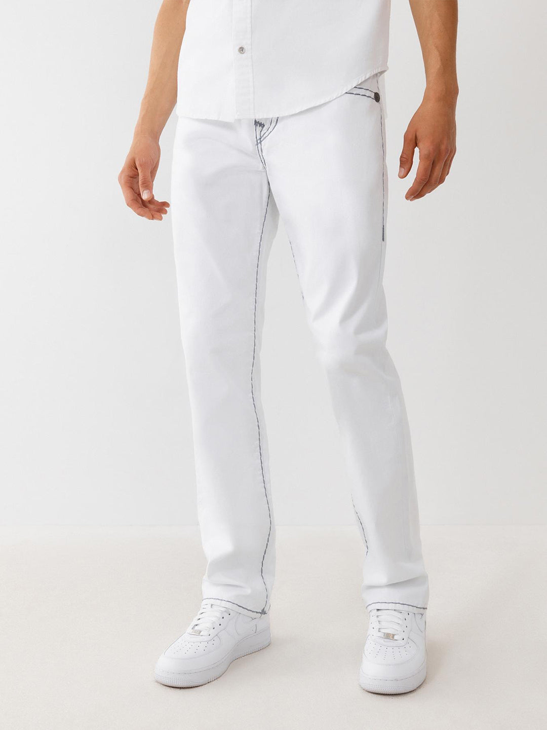 True Religion Men Super T Ricky Straight Fit Mid Rise Jeans