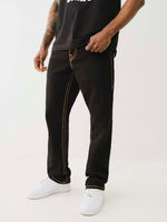 True Religion Men SUPER T Ricky Straight Fit Pure Cotton Mid Rise Jeans
