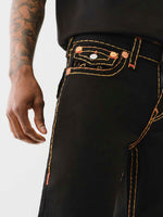 True Religion Men SUPER T Ricky Straight Fit Pure Cotton Mid Rise Jeans