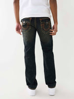 True Religion Men Super T Ricky Straight Fit Dark Wash Jeans