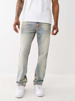 True Religion Men Super T Ricky Straight Fit Medium Wash Jeans