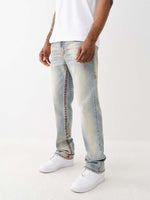 True Religion Men Super T Ricky Straight Fit Medium Wash Jeans