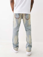 True Religion Men Super T Ricky Straight Fit Medium Wash Jeans