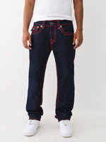 True Religion Men Super T Ricky Straight Fit Dark Wash Jeans