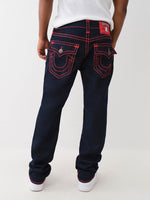True Religion Men Super T Ricky Straight Fit Dark Wash Jeans
