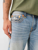 True Religion Men Super T Billy Bootcut Fit Medium Wash Jeans