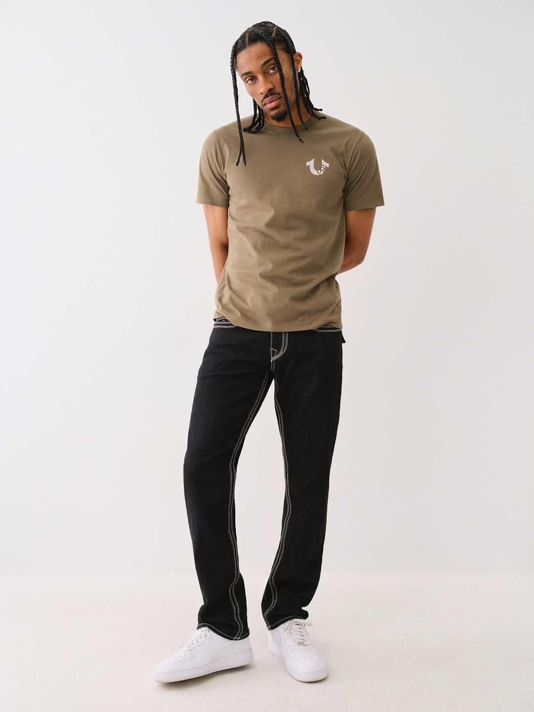 True Religion Men Big QT Ricky Straight Fit Mid Rise Jeans