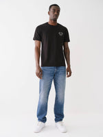 True Religion Men SN- Ladder Stitch Ricky Straight Fit Medium Wash Jeans