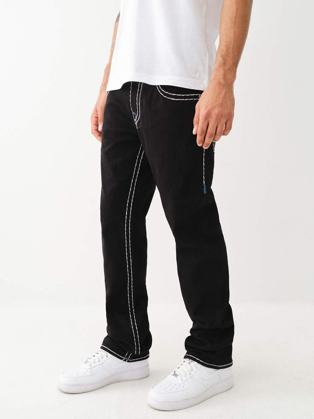 True Religion Men Super T Ricky Straight Fit Mid Rise Jeans