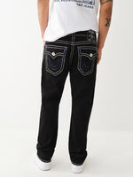 True Religion Men Super T Ricky Straight Fit Mid Rise Jeans