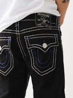 True Religion Men Super T Ricky Straight Fit Mid Rise Jeans