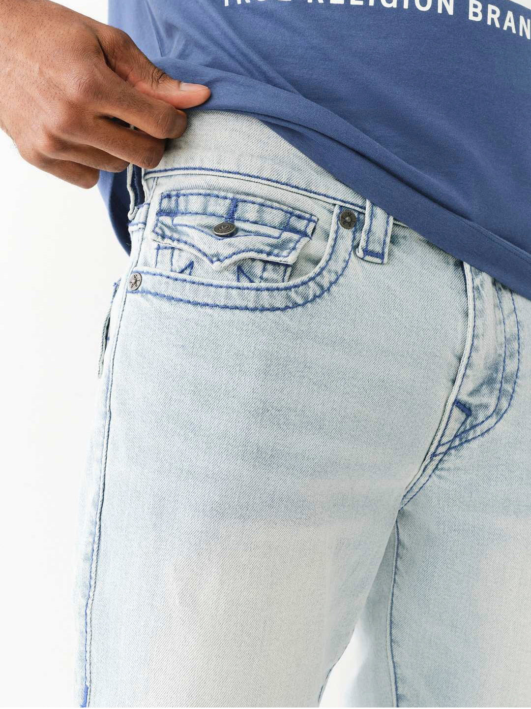 True Religion Men BIG T Billy Bootcut Fit Light Wash Jeans