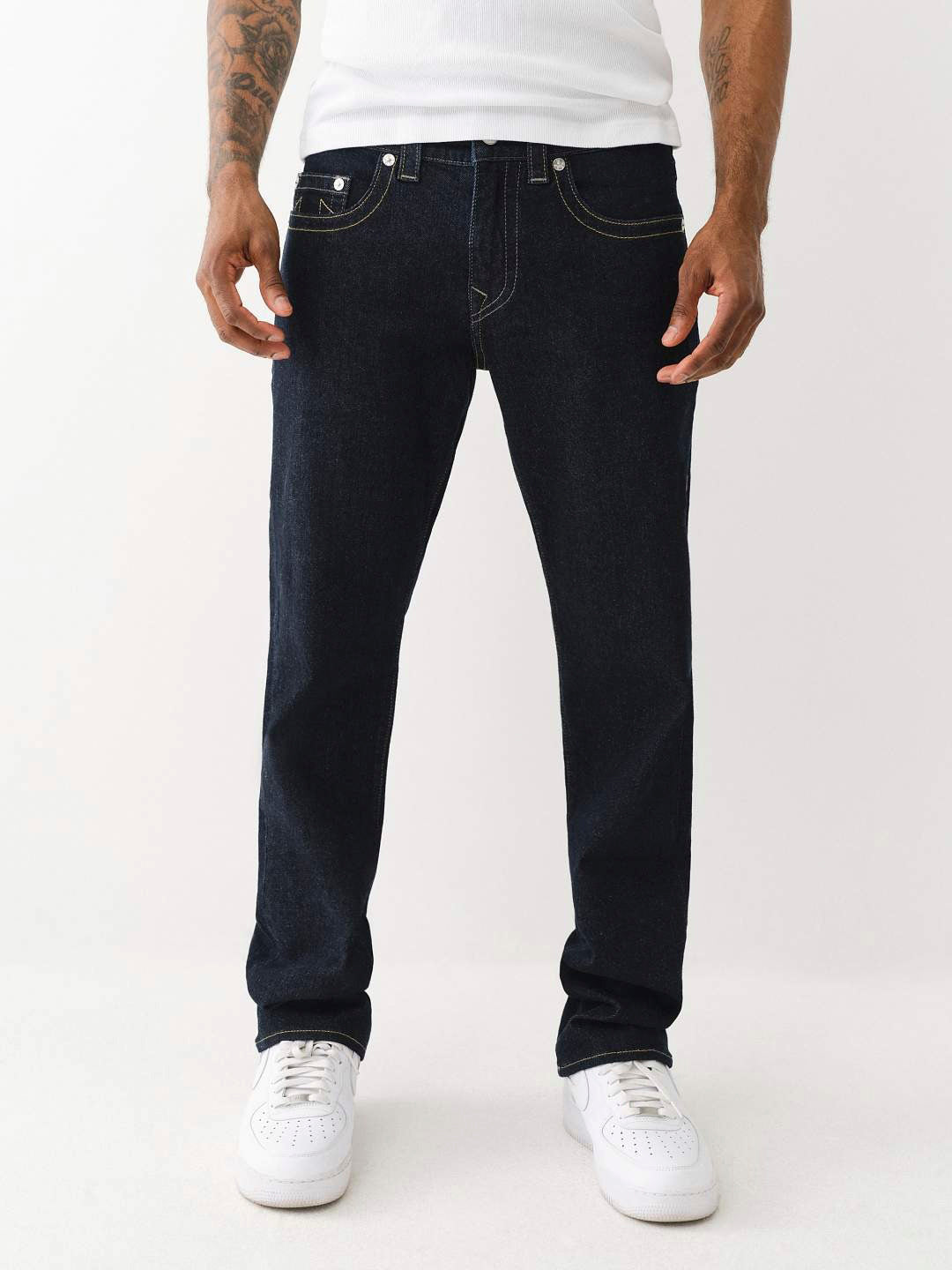 True Religion Men SN Ricky Straight Fit Dark Wash Jeans