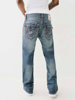 True Religion Men SUPER T Billy Bootcut Fit Medium Wash Jeans