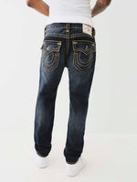 True Religion Men SUPER T Rocco Slim Fit Dark Wash Jeans