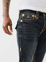 True Religion Men SUPER T Rocco Slim Fit Dark Wash Jeans