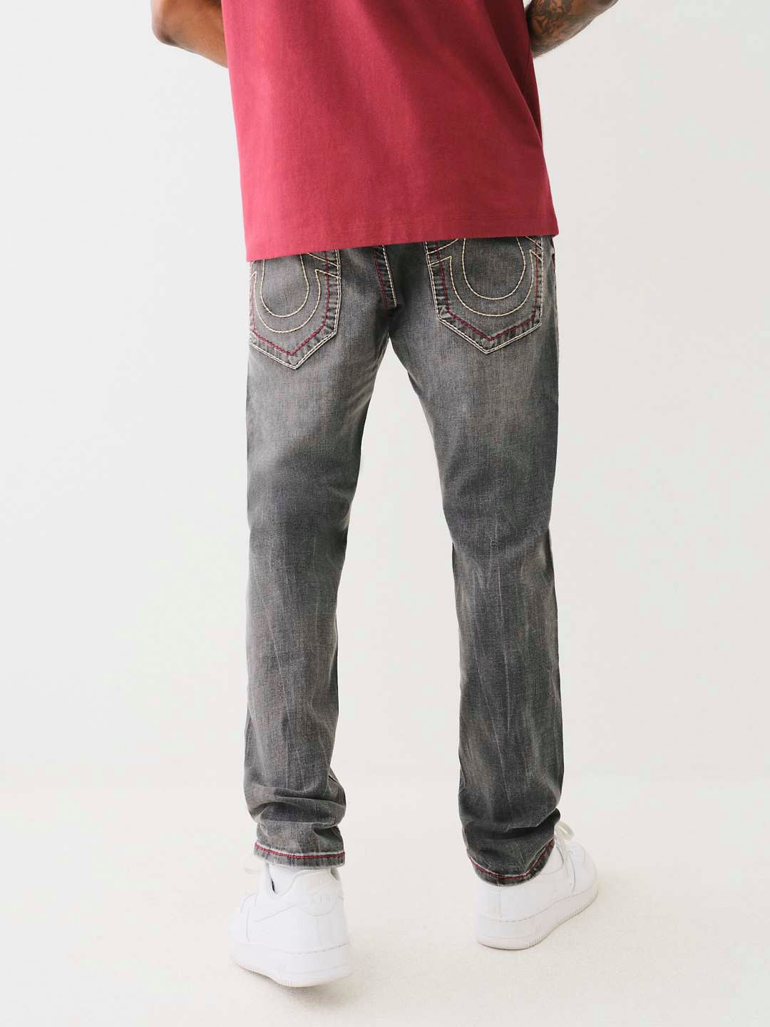 True Religion Men BIG T Rocco Slim Fit Mid Rise Jeans