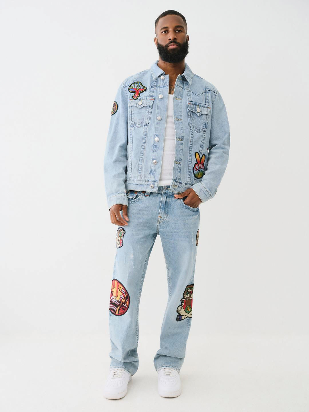 True Religion Men SN Billy Bootcut Fit Light Wash Jeans