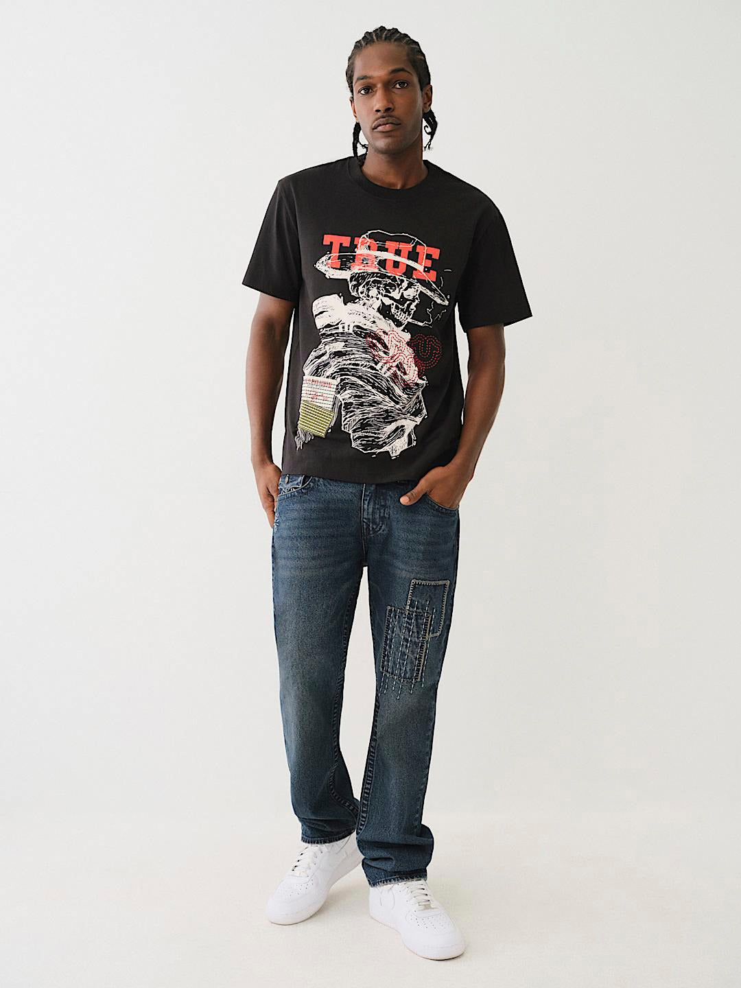 True Religion Men SN Ricky Straight Fit Dark Wash Jeans