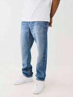 True Religion Men SUPER T Ricky Straight Fit Medium Wash Jeans