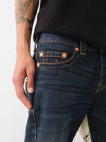 True Religion Men Big T Ricky Straight Fit Medium Wash Jeans