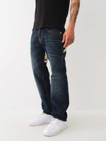 True Religion Men Big T Ricky Straight Fit Medium Wash Jeans