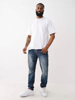 True Religion Men Super T Rocco Slim Fit Medium Wash Jeans