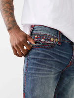 True Religion Men Super T Rocco Slim Fit Medium Wash Jeans