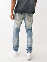 True Religion Men Super T Rocco Straight Fit Medium Wash Jeans
