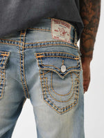 True Religion Men Super T Rocco Straight Fit Medium Wash Jeans