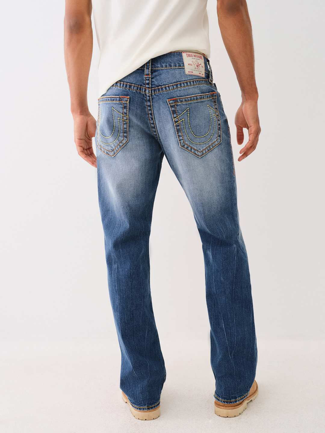 True Religion Men Big T Billy Bootcut Fit Dark Wash Jeans