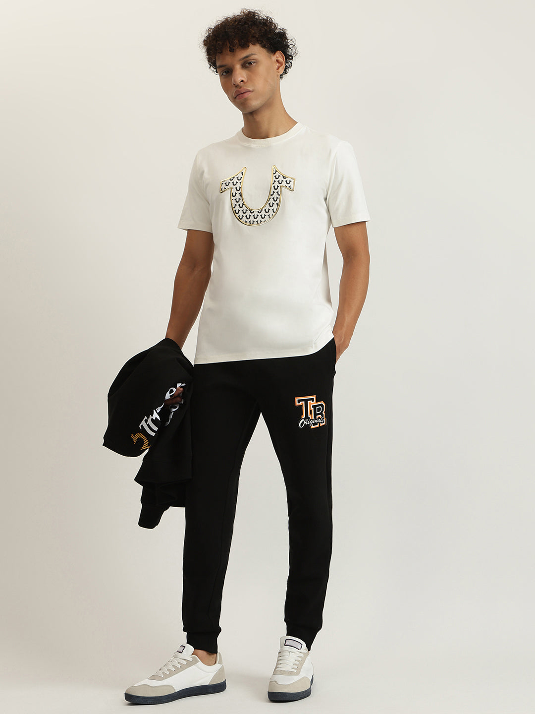 True Religion Men Printed Round Neck Short Sleeves Tshirt