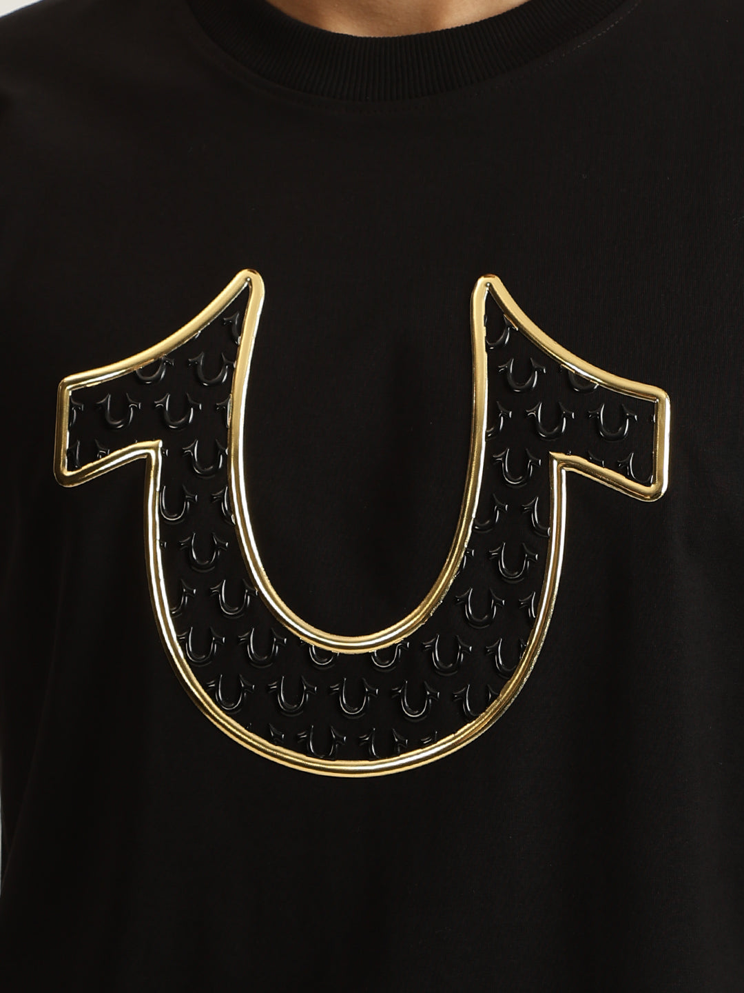 True Religion Men Printed Round Neck Short Sleeves Tshirt