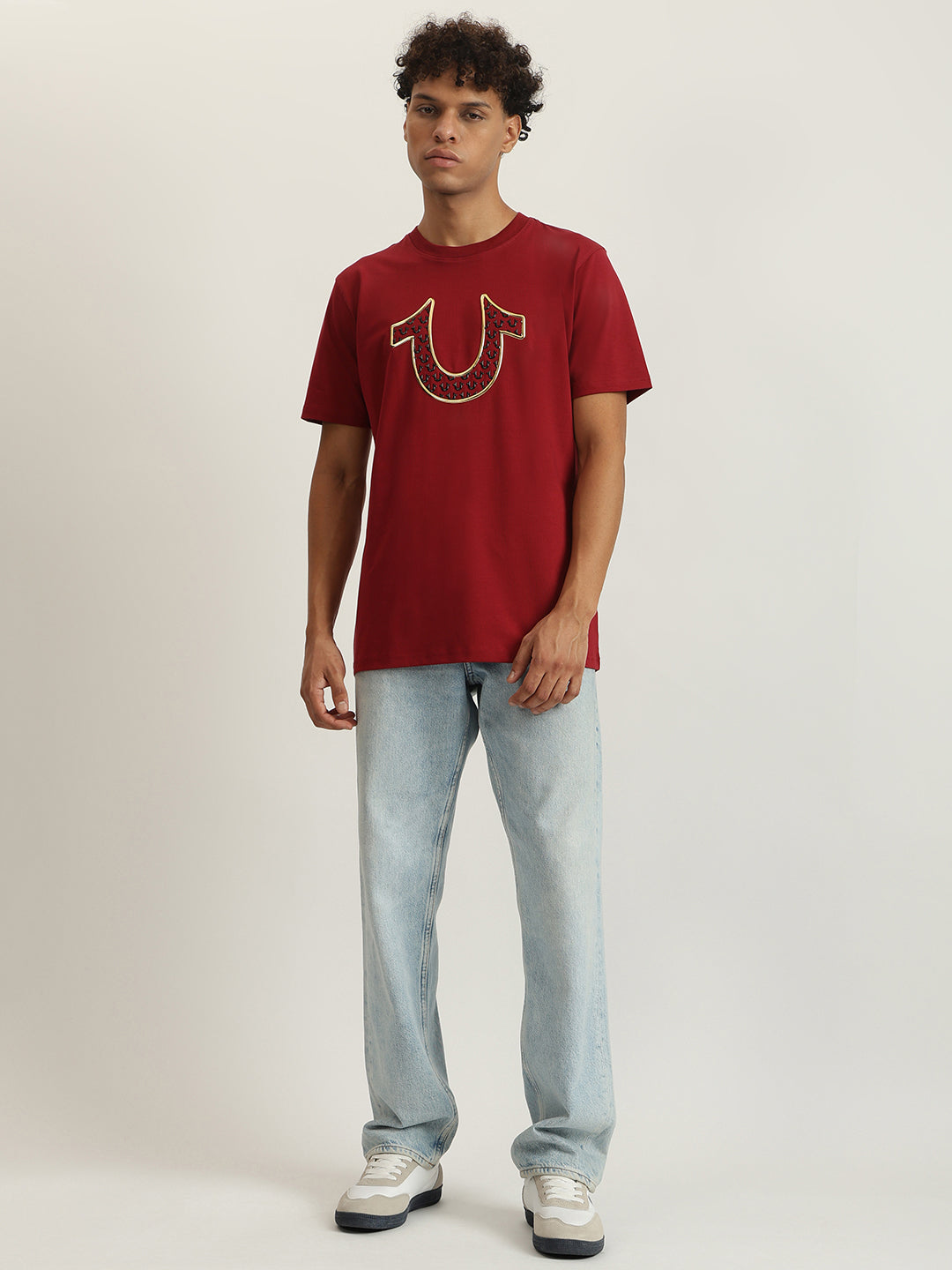 True Religion Men Printed Round Neck Short Sleeves Tshirt