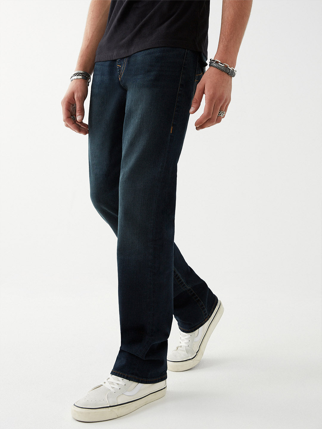 TRUE RELIGION Men RICKY SN Navy Blue Jeans
