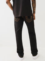True Religion Men SUPER T Ricky Straight Fit Pure Cotton Mid Rise Jeans