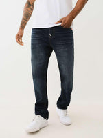 True Religion Men SUPER T Ricky Straight Fit Dark Wash Jeans