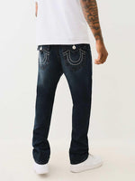 True Religion Men SUPER T Ricky Straight Fit Dark Wash Jeans