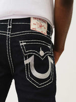 True Religion Men SUPER T Billy Bootcut Fit Dark Wash Jeans