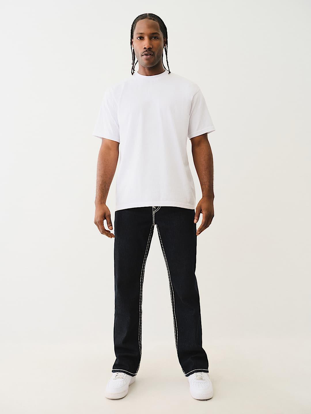 True Religion Men SUPER T Billy Bootcut Fit Dark Wash Jeans