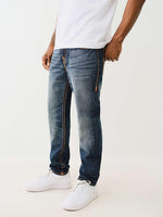 True Religion Men Pickstitch Rocco Slim Fit Dark Wash Jeans